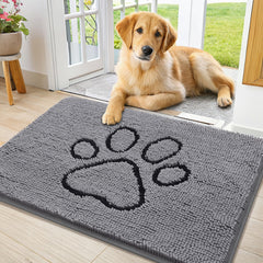Smiry alfombra puerta chenille suave para confort de pies y mascotas