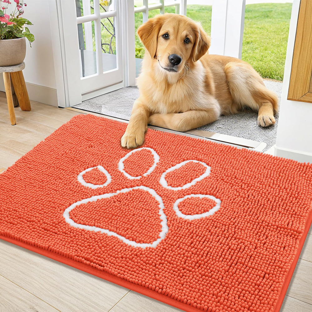 Smiry alfombra-puerta-chenille suave para pies comodos al entrar