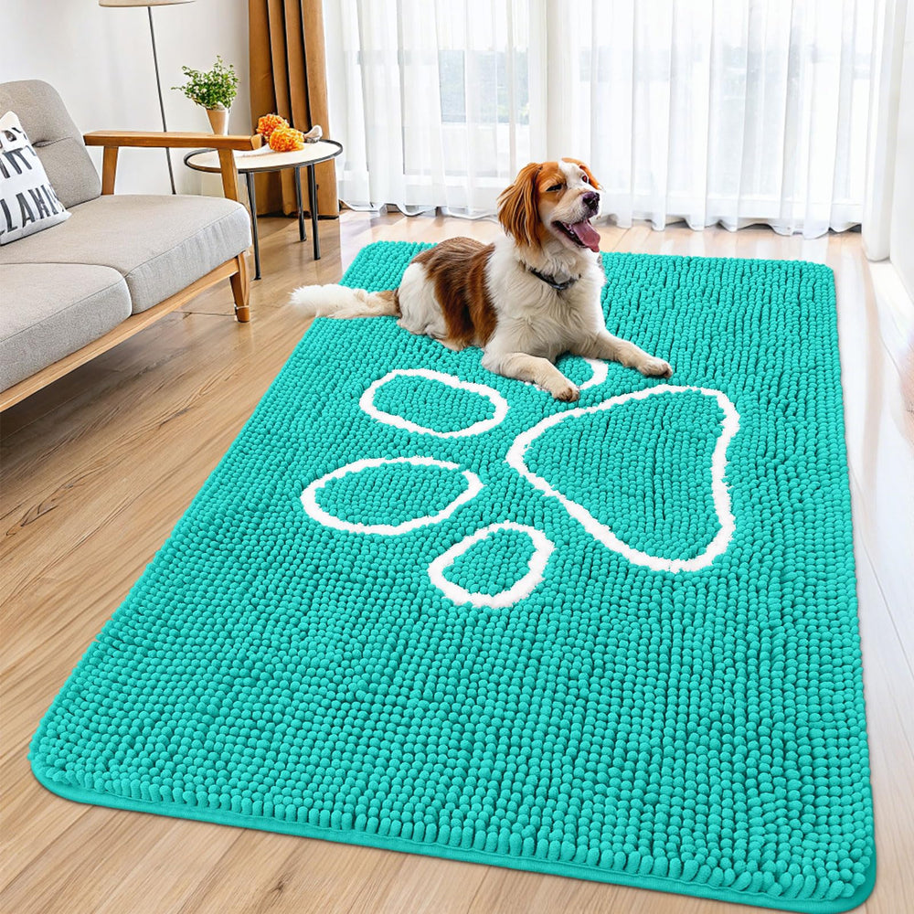 Smiry alfombra para puerta chenille suave para confort y limpieza de entradas