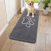 Smiry alfombra para puerta chenille, tacto suave y absorbente para patitas mojadas.