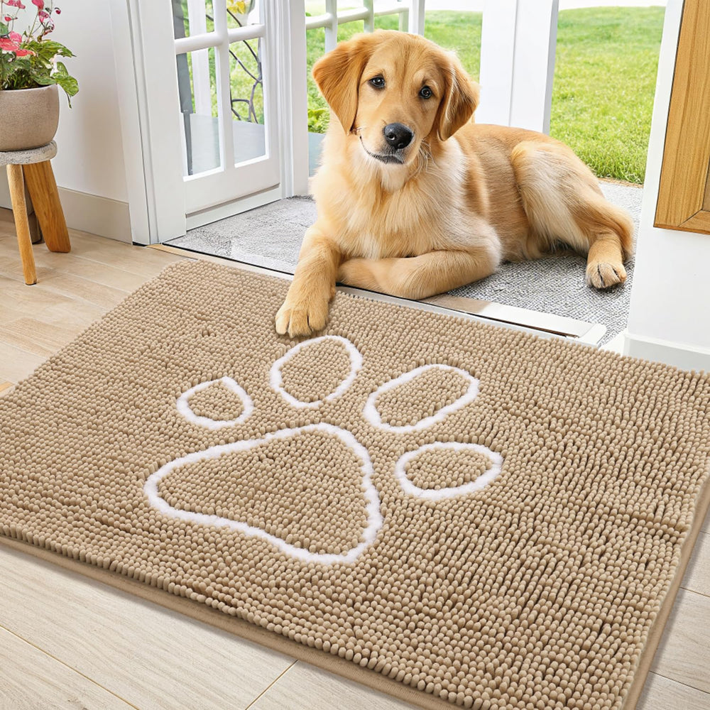 Alfombra Smiry para puerta con patas mojadas, textura suave y absorción al entrar, ayuda a mantener casa limpia