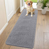 smiry alfombra para puerta con chenilla absorbente mantiene patas secas