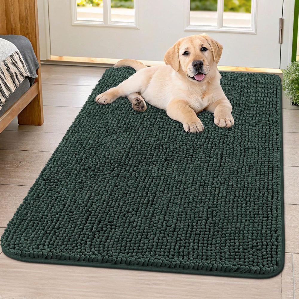 Alfombra Smiry para puerta, 40x32, acolchada y seca rápidamente para patas mojadas.