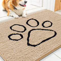 Alfombra Smiry para perros: chenille suave para la entrada.