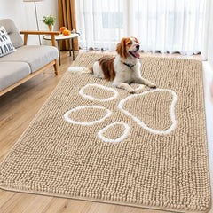 Smiry alfombrilla de entrada con chenilla suave ideal para comodidad al entrar