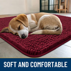 Smiry alfombrilla de entrada en chenille suave para uso diario de mascotas.