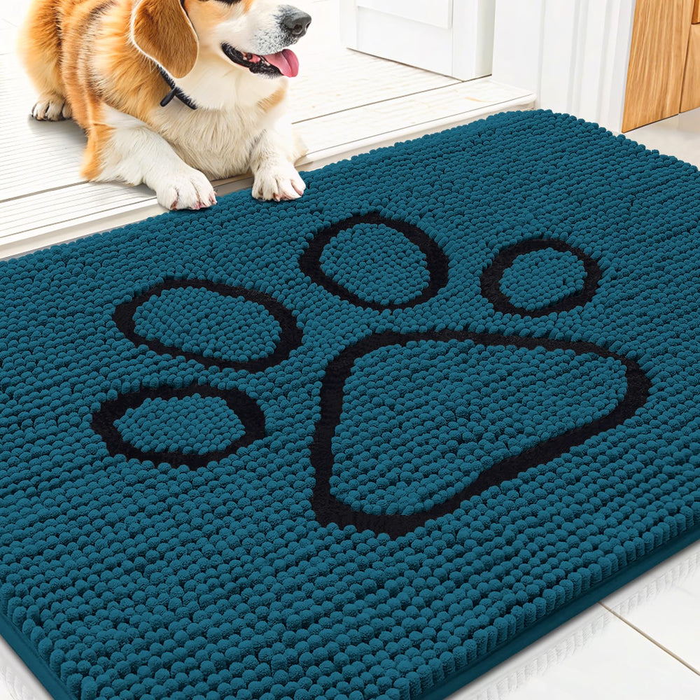 Smiry alfombrilla de entrada para perros en azul atlántico, absorbente y cómodo.
