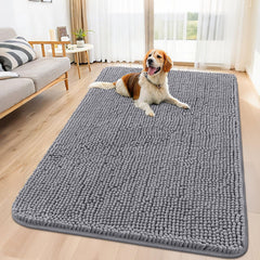 Alfombrilla Smiry para perros absorbente en la entrada, ideal para humedad.