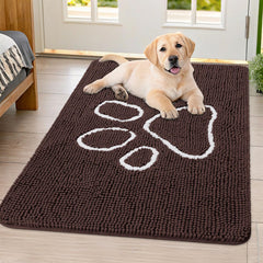 Smiry alfombrilla para puerta en chenille absorbente, ideal para suelos limpios.