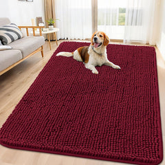 Smiry alfombrilla para puerta de perro con foco en patas mojadas absorbe humedad y evita charcos.