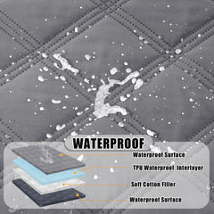 Smiry cobertor impermeable para muebles en gris ideal para derrames y pelos