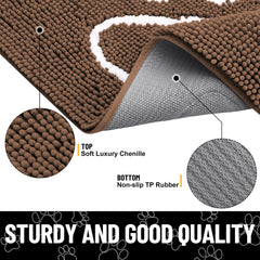 Felpudo Smiry lavable y de chenille suave para uso diario.