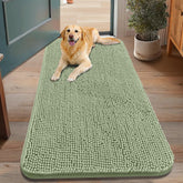 Smiry felpudo para perros, chenille absorbente mantiene seco el suelo