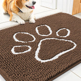 Smiry felpudo para puerta con perros, absorbente y suave para patas sucias.