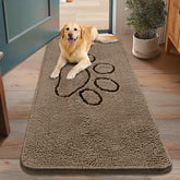Smiry felpudo para puertas muestra huellas de perro y lodo, cómodo y absorbente