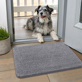 Smiry alfombra de entrada con huellas mojadas para absorber agua y suciedad.