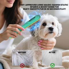 Smoothway iones negativos aportan brillo suave al pelaje de perros y gatos.