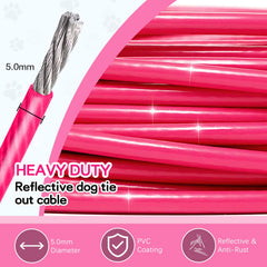 Snagle Paw cable-acero-inoxidable-5mm resiste mordidas y soporta perros grandes.