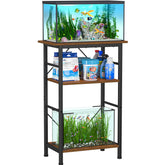 Snughome: estante de 3 estantes en metal y madera para acuario estable.