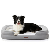 Soft Touch cama ortopédica para perro grande con pelo sintético suave para confort diario