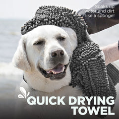 Soggy Doggy Doormat toalla con bolsillos para manos facilita secado