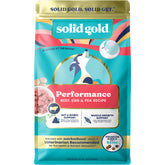 Solid Gold: bolsa frontal del alimento, proteína alta para perros activos.