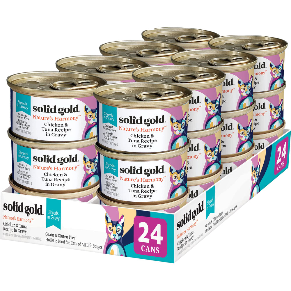 Solid Gold deshebrada-pollo-y-atun-en-salsa, proteína y sabor en cada bocado.
