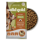 Solid Gold Estómago Sensible, bolsa de croquetas sin granos para digestión suave.