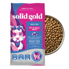 Solid Gold Mighty Mini: primer ingrediente res para apoyar músculo y energia diaria.