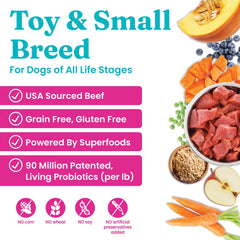 Solid Gold Mighty Mini sin-granos para perros pequeños con estómagos sensibles.