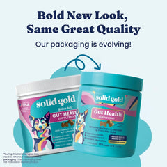 Solid Gold probióticos para perro: fibra y prebióticos para apoyar digestión y absorción.