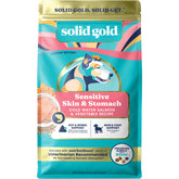 Solid Gold Salmon Dog Food: empaque para perros con estómagos sensibles.