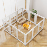 SOLOWINNER jaula para perros con paneles transparentes, observación clara y cómodo espacio.