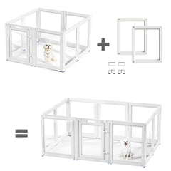 SOLOWINNER puerta con candado, cerco para perros seguro al dejarlo solo en casa.