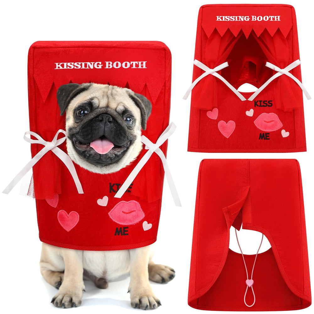 Solsew cabina de besos para perros y gatos, accesorio festivo para fotos