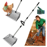 SONGLAM: cabeza pala de metal de 12 pulgadas para excrementos de gallinas