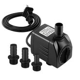 SongLong bomba submersible 400gph con flujo estable para fuentes y estanques.