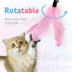 Teaser con campana y plumas, estímulo visual y auditivo para gatos curiosos