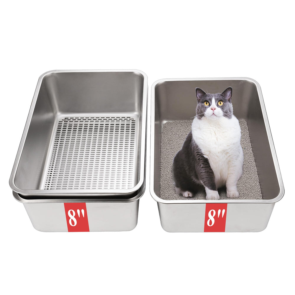 Sorstrem caja-litter 8-pulgadas, cribado eficaz para arcilla aglutinante y pellets de pino.