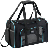 Soundy transportín para gatos grande colapsable y ventilado, ideal para viajes.