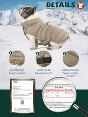SPACE LION chaqueta puffer, detalle de cierre de velcro en cuello para comodidad.