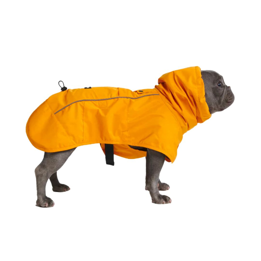 Spark Paws capa para perro amarillo mostaza cubre todo el cuerpo para días lluviosos