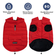 Spark Paws chaqueta invierno cierre doble: entrada fácil y ajuste seguro