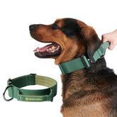 Collar táctico Spark Paws verde con cierre de aleación para mayor durabilidad.