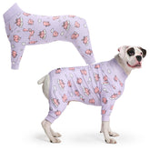 Pijama Spark Paws para perro, vista frontal; comodidad suave para descanso.