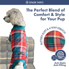Pijama Spark Paws con corte trasero para facilitar las pausas para pipí.