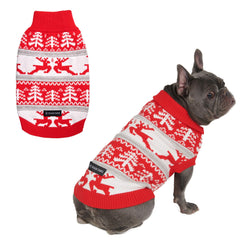 Spark Paws sudadera navidad para perro talla XS, comodidad suave para paseos festivos.