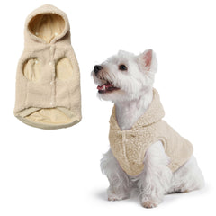 Spark Paws sudadera para perro capucha cierre de botones, abrigo cálido para paseos fríos.