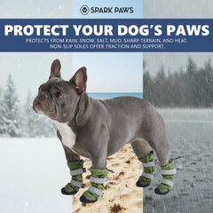 Zapatos para perros Spark Paws reflectivos (zapatos-perro-reflectivos), mejor visibilidad durante caminatas nocturnas.
