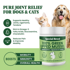 Special Breed mejillón verde para perros: se mezcla fácilmente en la comida para un día activo.